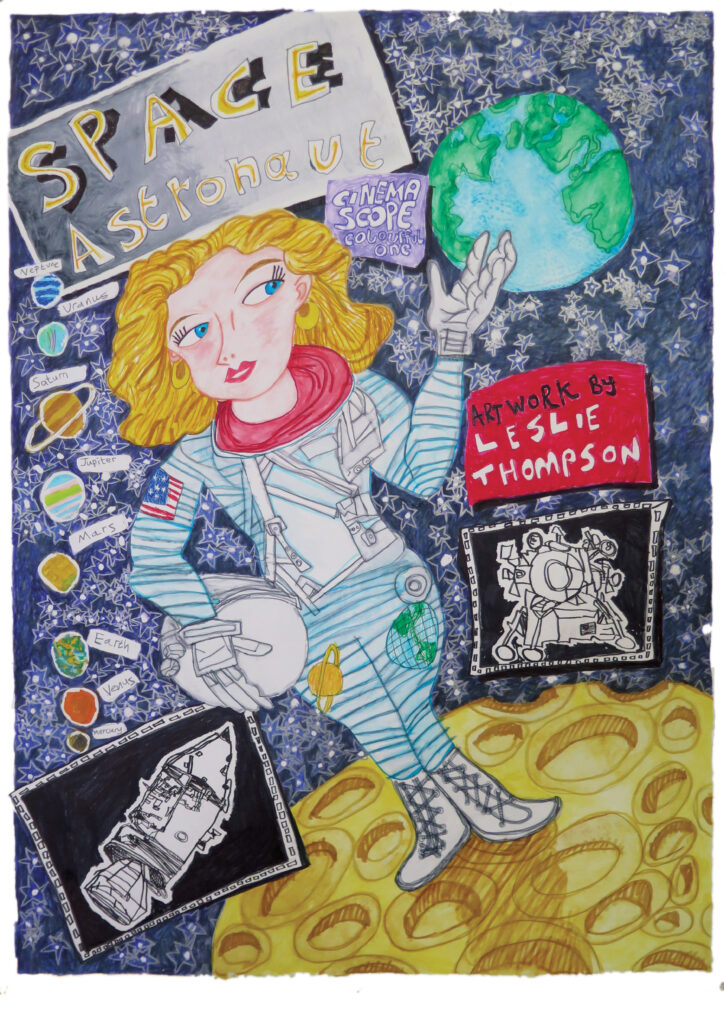 INTERNATIONAL WOMENS DAY | 'Space Astronaut' Limited Edition Print by Leslie Thompson