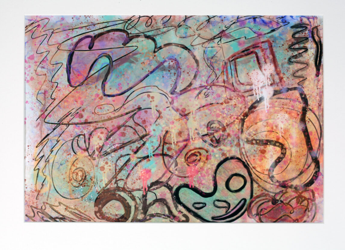 A digital drawing showing Amy Ellison's interpretation of an Alexander Georgiou artwork