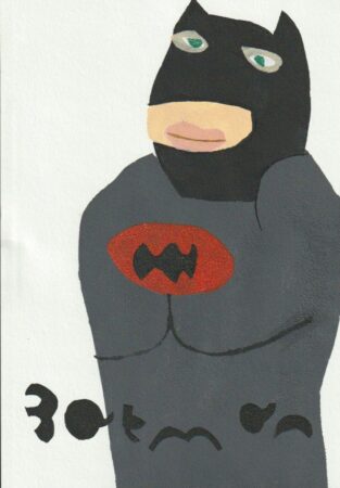 Stencil print of Batman by Josh Brown