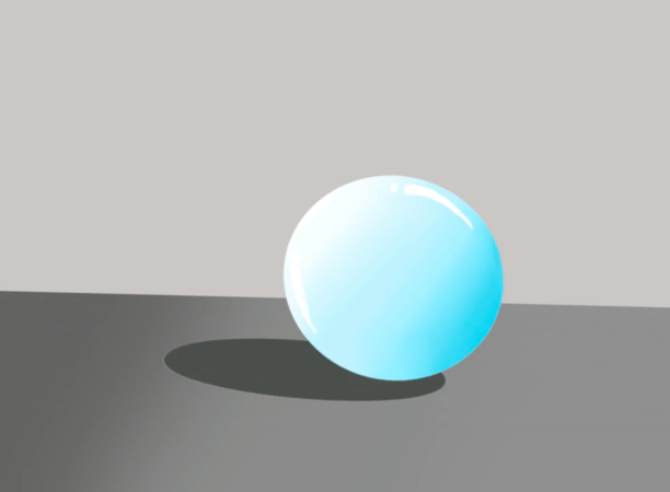 An image of a rolling ball, taken from an animation by Raven Keating