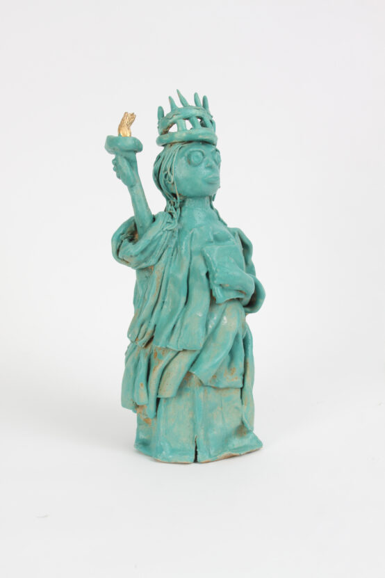 ceramic model of the statue of liberty