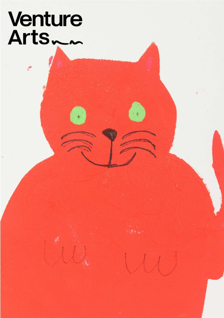 Front cover of Chelsea Dalton's zine 'Ginny Explores Canada' with an orange cat illustration