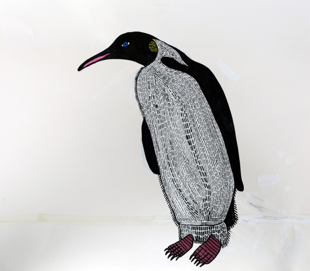 Fine Art print of an illustration of a Penguin, drawn by Andrew Johnstone