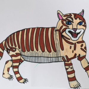 A3 Fine Art print of Andrew Johnstone's illustration of a tiger