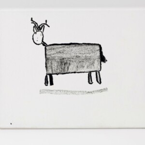 Deborah Makinde's illustration of a reindeer on canvas