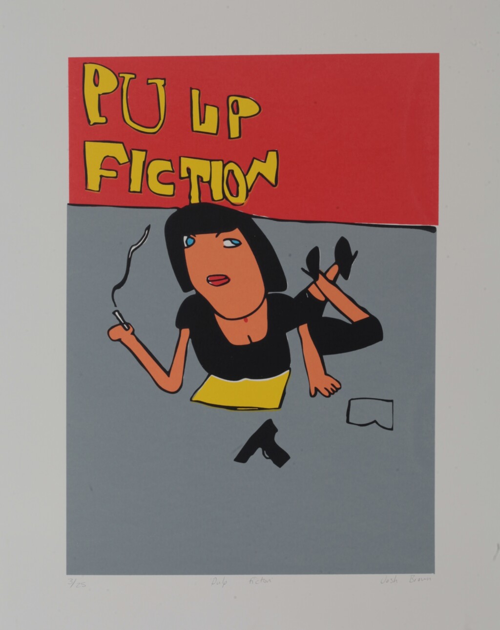 Original artwork by Josh Brown - limited edition screen print 'Pulp Fiction'
