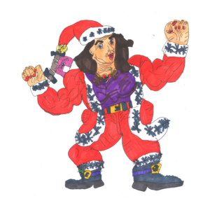 Greetings card by Leslie Thompson - Mrs Claus