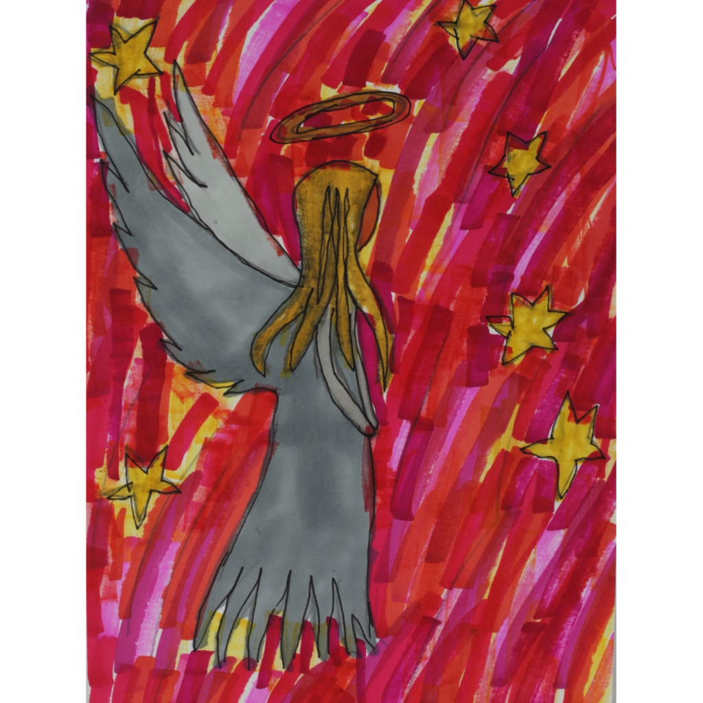 Greetings card by Sally Hirst - Autistic angel